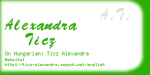 alexandra ticz business card